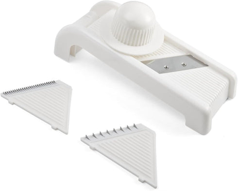 Farberware Classic Mandoline Fruit and Vegetable Slicer, 3 Blades, White