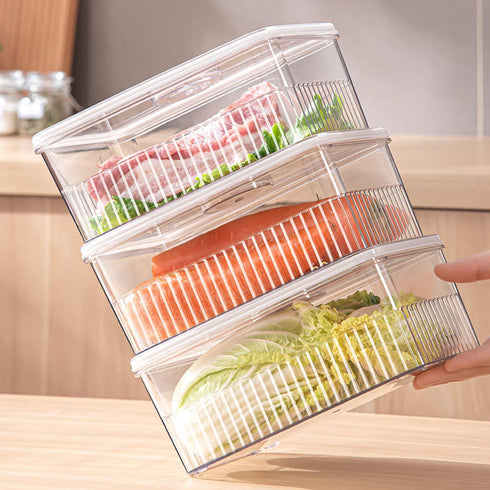 Vellsenne Cheese Container Airtight with Time Recording - Cheeses Storage Container for Fridge Cream Cheese Sliced