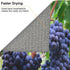 Fruit Purple Grapes Photo Absorbent Dish Drying Mats for Kitchen, Reversible Dish Pad Drainer Countertop Mats 18 x 16 In