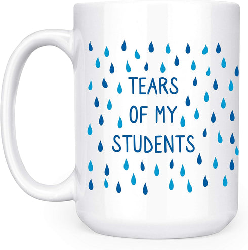 Artisan Owl Tears of My Students Mug, 15oz Funny Ceramic Cup for Teachers & Educators