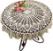 KEPSWET Cotton 40 inch Round Sunflower Beige Handmade Crochet Lace Tablecloth Doily