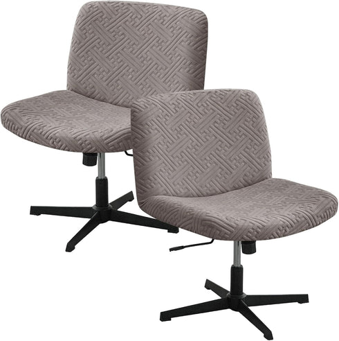 Criss Cross Chair Cover Water Resistant Jacquard Vanity Chair Cover Elastic Mid