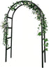 RUBFAC 7.8ft Garden Arch Trellis for Climbing Plants Outdoor, Metal Arch Frame