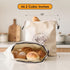 2 Packs Bread Bags for Homemade Bread - XL Reusable Organic Beeswax Linen Cotton Sourdough Bag, Homesteading Essentials