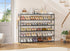 6 39Pairs, 2 Closet LUKYTOWER Extra Long Shoe Rack Tier Shoe Storage Organizer with Hooks, Wide Stackable Shoe