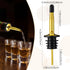 CHENGU 48 Set Pcs Stainless Steel Bottle Pourers Tapered Liquor Pourers with Rubber Dust Caps Tapered Spouts Bar