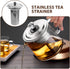 HEMOTON 2pcs Tea Strainer, Loose Tea Filter, Teapot Mesh Strainer, Tea Infuser, Tea Basket