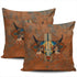 Decorative Throw Pillow Case Cushion Cover, Buffalo New Mexico Style Southwestern Bison Pillowcase, Set of 2
