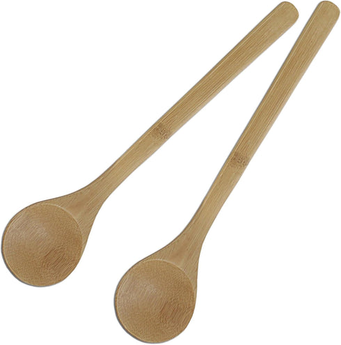 JapanBargain Bamboo Cooking Spoon, 12-Inch Long, Wooden Stirring Utensil, Eco-Friendly, 2-Pack