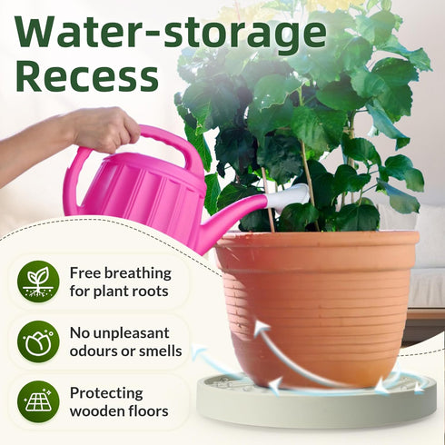 2PCS 10 inches REDHUGO Round Plant Caddy with Hidden Wheels, Heavy Duty Rolling Plant Stand Caddy with Wheels, Pot Base