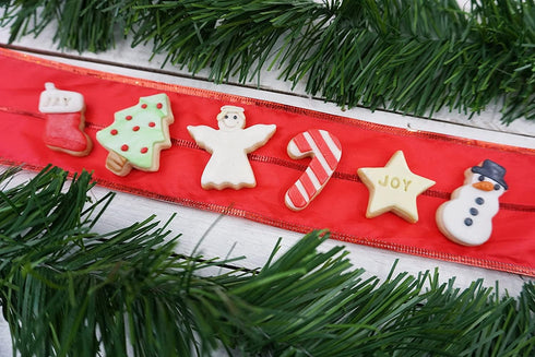 R&M International Mini Christmas Cookie Cutters, 6-Piece Set: Snowman, Stocking, Star, Candy Cane, Tree, Angel