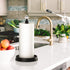Black Steel Paper Towel Holder with Crystal Head for Kitchen Countertops, Bars & Dining Tables, Fits Standard & Jumbo