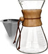 Pour Over Coffeemaker Set Classic Series, Slim Shape, 10 Cup Filter