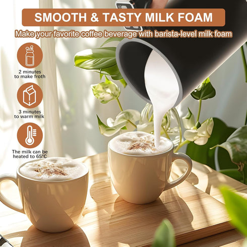 LtYioe 4 1 500W 11.8oz/350ml Milk Frother, in Milk Electric Milk Steamer, Automatic Warm and Cold Foam Maker