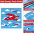 50 Set 200PCS Qyeahkj Guests Airplane Plates and Napkins Party Supplies Plane Party Decorations Disposable Tableware