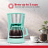 HH-0914701I 5-Cup 9.8x10x5.7 Holstein Housewares Coffee Maker, Mint