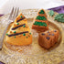 Crethinkaty Christmas Tree Shape Mini Cake Pan, 5.3IN Non-Stick Baking Molds for Christmas Cake Chocolate