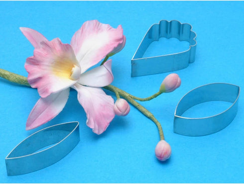PME Sugarcraft Cattleya Orchid Petal Cutters, Set of 3, Stainless Steel