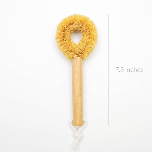 Tawashi Kitchen Scrub Brush with Handle for Dish, Pan, Pot, Strainer, Sink, and Vegetables (Normal)