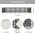90 Inches (13x90) Buffalo Plaid Linen Table Runner Black and White Checkered Table Runners Long - Heat Resistant