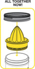 Jarware Yellow Juicer Lid for Wide Mouth Mason Jars