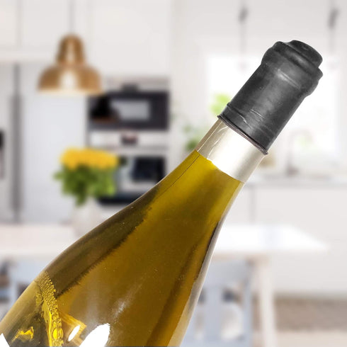 Screw The Cork (6 Pack) Condom Style Wine Bottle Stoppers Air-Tight Rubber Seal for Fresh Wine Funny Wine Gifts