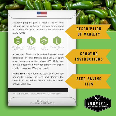 5 Variety Salsa Garden Seed Kit Seeds for Planting Tomato, Tomatillo, Onion, Jalapeo & Cilantro | Non-GMO Heirloom