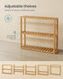 3-Tier 5.9 23.6 21.3 Inches, UBCB13Y SONGMICS Bamboo Bathroom Shelf, Adjustable Plants Rack, Wall-Mounted or Stand
