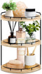 Alytree 3 Tier Bathroom Counter Organizer, Bathroom Counter Tray and Vanity Organizer, Wood