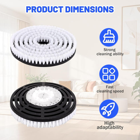 Vanclearidea S7000 S8201/S8001/S7201 Models-2 Pack Upgraded Steam Mop Pads for Shark Series - Replacement Brush Heads
