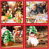 KAISHANE 3D Christmas Cookie Cutter Set - 8 Piece Holiday Biscuit Cutters - Snowman, Christmas Tree, Reindeer, Sled