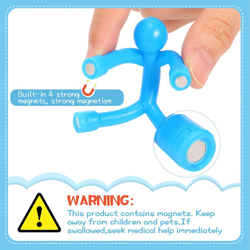 50 10 Jerify Pcs Refrigerator Magnets Colorful Magnetic Men Fidget Toys Humanoid Mini Flexible Cute Toys