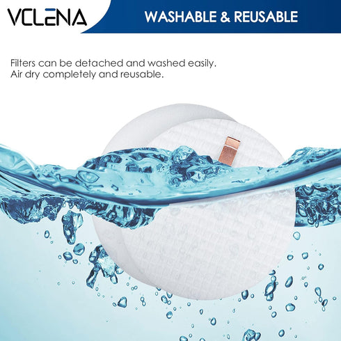 AZ2002 Vacuum Filters Replacement for Shark Vertex DuoClean PowerFin Upright Vacuum – 4 Foam, 4 Felt, 2 HEPA