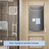X-Large Hanging Laundry Hamper Bag, Door Hanging Hamper with Front Pocket, 35X22 inch (Grey)