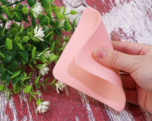 Mini Skater 3pcs 10x10x0.2CM Bar Coasters Square Silicone Coasters for Drinks Beverage Coffee Table Tea Coaster (Pink)