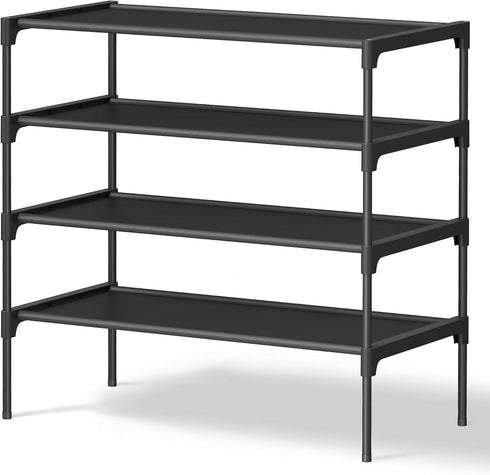 SONGMICS Shoe Rack, 4-Tier Shoe Storage Organizer, Space-Saving, 11.7 x 24.5 x
