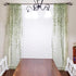 Green Sheer Curtains 108 Inches Long - Vine Leaf Patterned Curtains, 2 Panels for Living Room, Bedroom