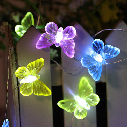 8 21.1ft 40 Butterfly String Lights,Twinkle Lights Lighting Mode Waterproof LED USB Plug in with Remote Control