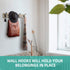 Coat Rack Wall Mounted, Entryway Coat Rack with 4 Rustic Hooks, 17” Vintage Pinewood Hanger for Keys