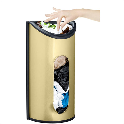 Greenco Plastic Bag Holder, Wall Mount Dispenser for Grocery Bags with Extra Wide Opening