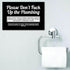Funny Do Not Flush Bathroom Sign, 6x4 Acrylic Please Don't F Up the Plumbing Sign, Made in USA