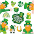 Whaline 12Pcs St. Patrick's Day Refrigerator Magnets, Green Lucky Clover Rainbow Gnome Stickers for Holiday Decoration