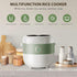 Bear Rice Cooker 3 Cups (Uncooked), 3D Heating & Fuzzy Logic, Healthy Nonstick Small Rice Cooker, White