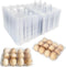YSJFNVUI 50-Pack of 12-Count Plastic Egg Cartons Bulk Clear Reusable Egg Containers Holds
