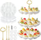 3 Tier Ceramic Easter Deviled Egg Platter 36 Hole Deviled Egg Tray
