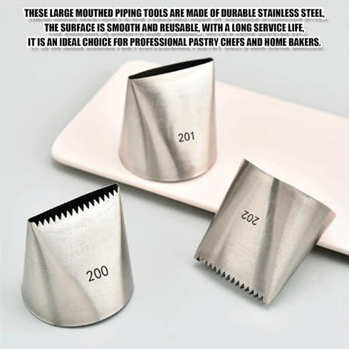 Piping Tips for Cake Decorating, Stainless Steel Icing Nozzles for Pastry Fondant Decorating Tools
