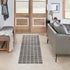 Nourison Serenity Home Contemporary Area Rug, Grey Ivory 2'2" x 7'6", Easy-Cleaning for Bedroom & Living Room