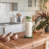 Leinuosen Monstera Leaves Paper Towel Holder Tropical Monstera Wooden Paper Towel Holder Green Ocean Tropical Bathroom