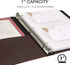 Samsill Recipe Binder: 8.5x11 3 Ring Recipe Book to Hold All Your Recipes, Family Recipe Binder in Brown Script