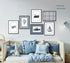 6Pcs Sailboat 12"x16" Vintage Transportation Nursery Wall Art Navy Blue Hot Air Balloon Biplane Train Truck Pictures